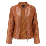 Faux Leather Motorcycle Jacket for women