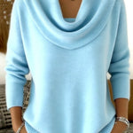 Christine women's draped cowl-neck jumper