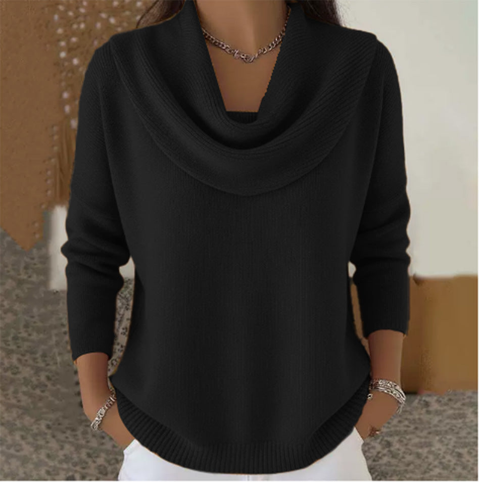 Christine women's draped cowl-neck jumper