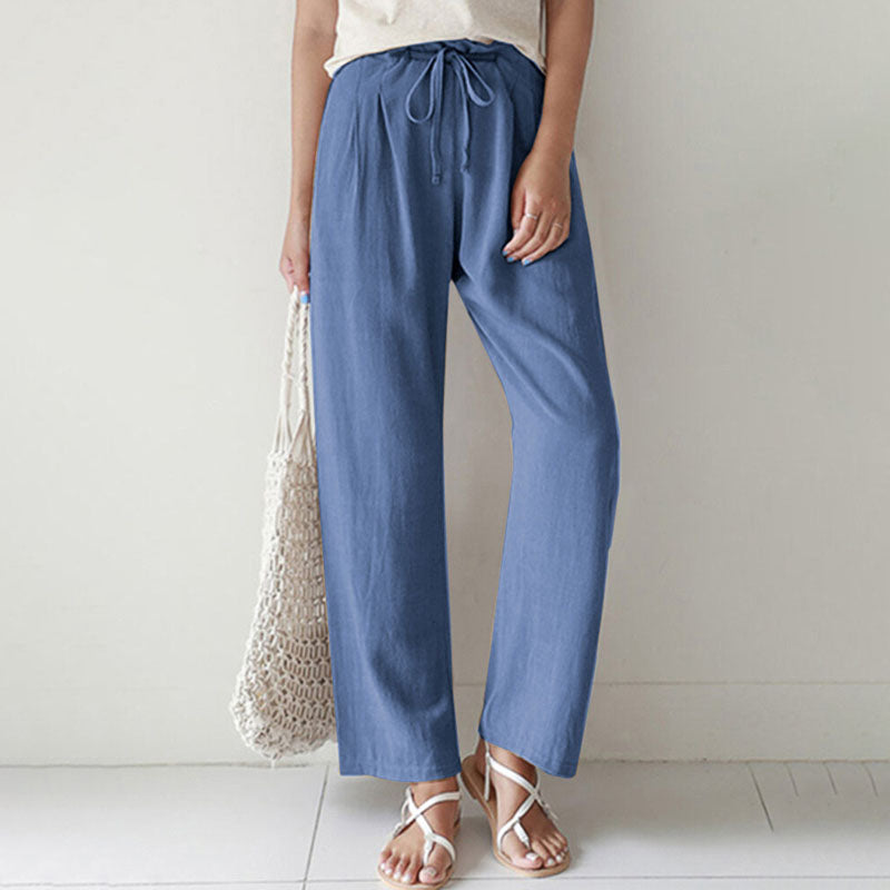 Vara - Relaxed Fit Trousers with Drawstring