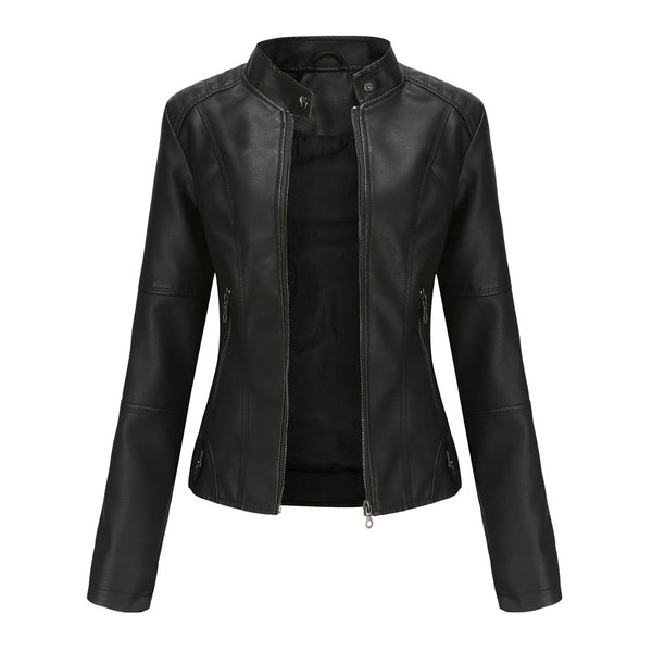 Essential Faux Leather Biker Jacket for women