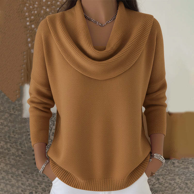 Christine women's draped cowl-neck jumper
