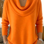Christine women's draped cowl-neck jumper