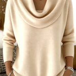 Christine women's draped cowl-neck jumper