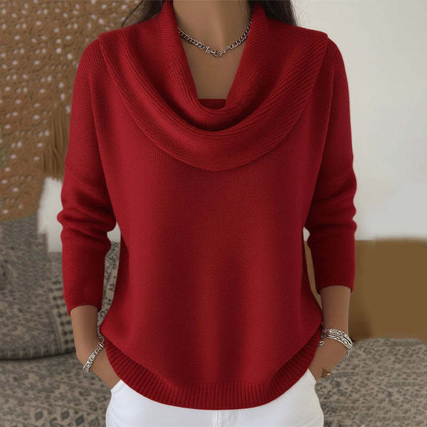 Christine women's draped cowl-neck jumper
