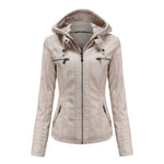 Faux Leather Jacket with Hood for women, view 8