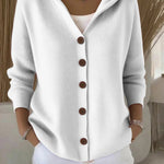 Patricia women's hooded button cardigan