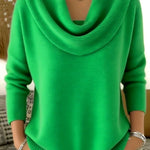 Christine women's draped cowl-neck jumper
