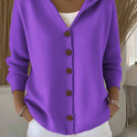 Patricia women's hooded button cardigan