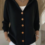 Patricia women's hooded button cardigan
