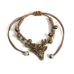 Handmade Ceramic Fawn Charm Bracelet