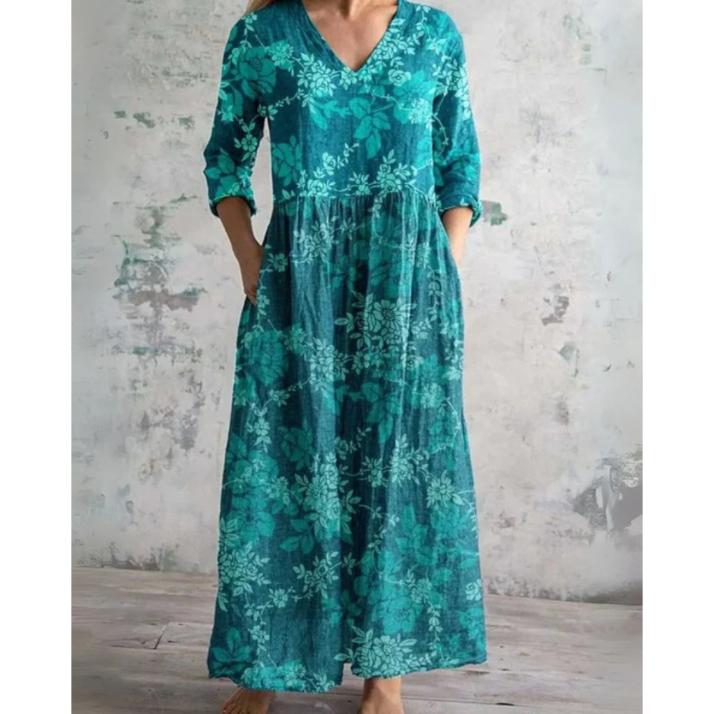 ELEANOR | VINTAGE FLORAL MAXI DRESS