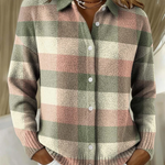 Penelope pastel multicolour checked cardigan