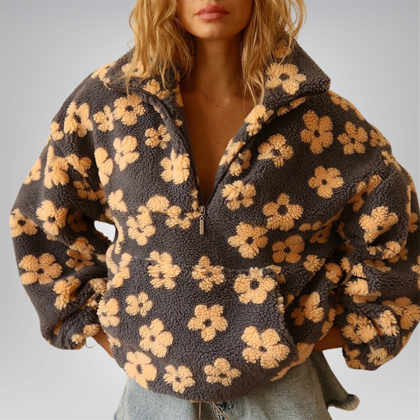 Floral Fleece Jumper for women