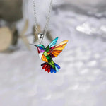 Beautiful Hummingbird Pendant with Matching Earrings