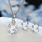 Sea Turtle Necklace with Bonus Earrings