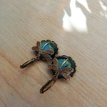 Sferische Dragonfly Earrings in Antique Gold