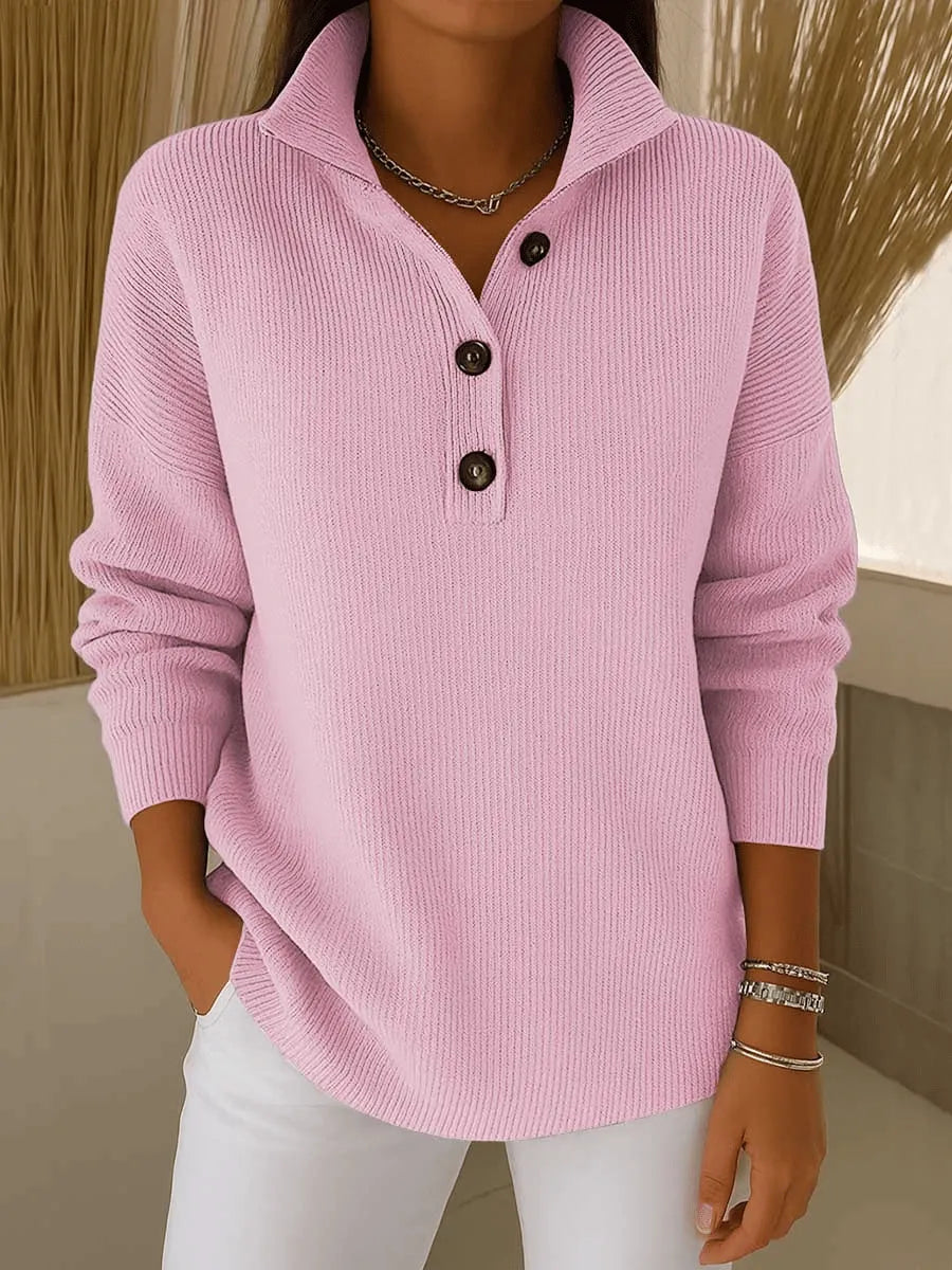 Lynne women's v-neck polo button jumper