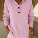 Lynne women's v-neck polo button jumper