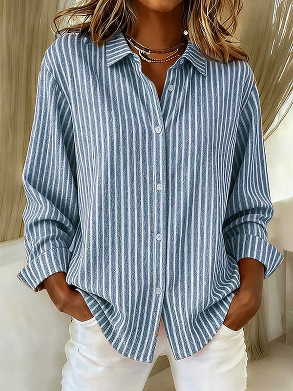 Grace striped button shirt