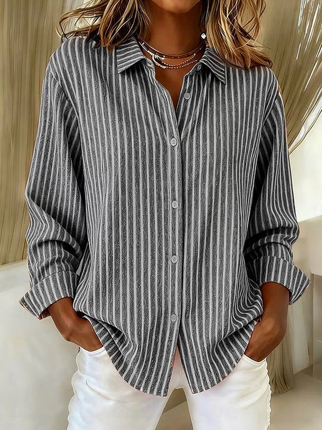 Grace striped button shirt