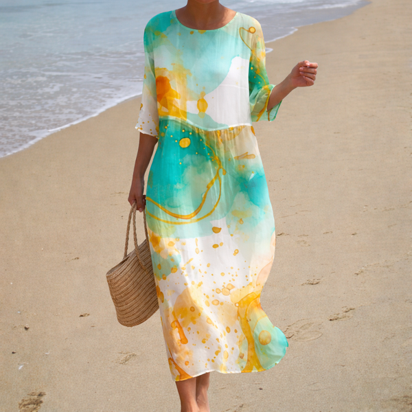 Chic and Comfortable Long Flowing Dress