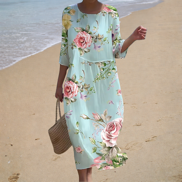 Chic and Comfortable Long Flowing Dress