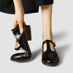 Edith women's perforated t-bar shoes