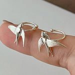 Beautiful Silver Zwaluwnest Clip-On Earrings