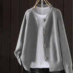 Batwing Sleeve Button Up Knit Cardigan for women, view 3