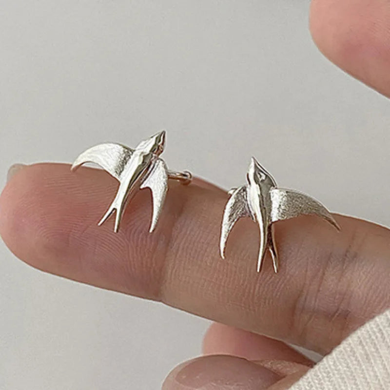 Beautiful Silver Zwaluwnest Clip-On Earrings