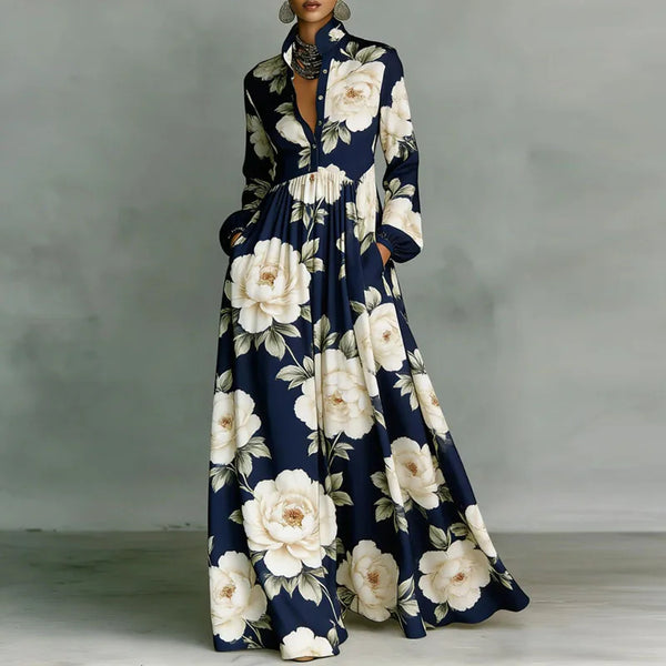 Lanna | Floral Button Maxi Dress