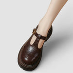 Audrey women's lug-sole t-bar shoes