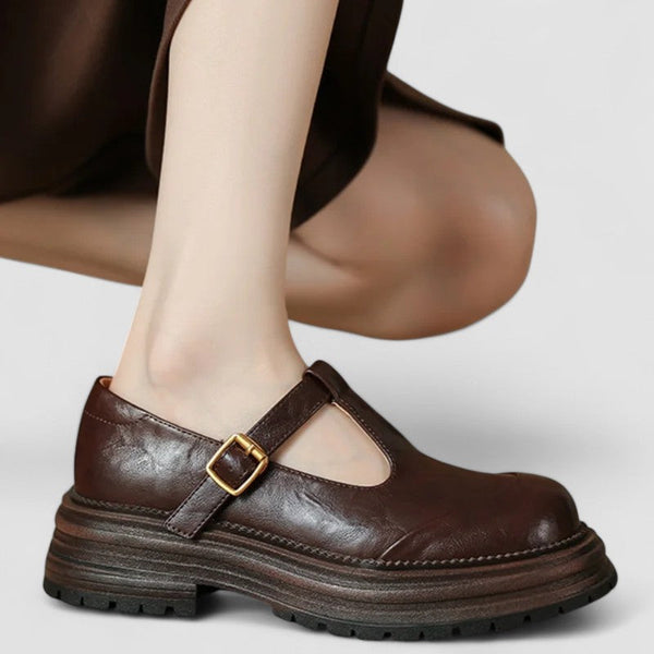 Audrey women's lug-sole t-bar shoes