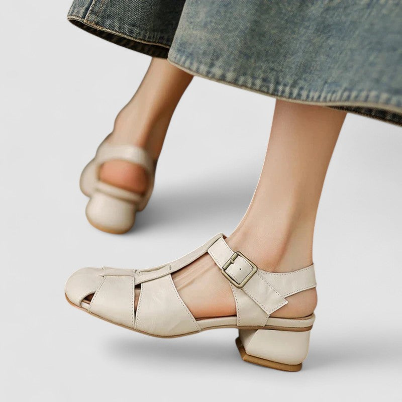 Christine women's cut-out low-heel mary jane shoes