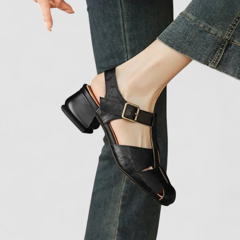 Christine women's cut-out low-heel mary jane shoes