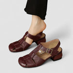 Christine women's cut-out low-heel mary jane shoes