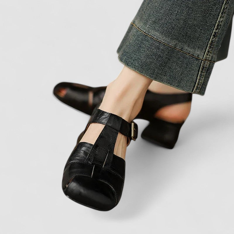 Christine women's cut-out low-heel mary jane shoes