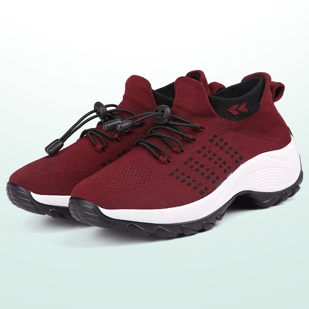 Verity black & red comfort shoes