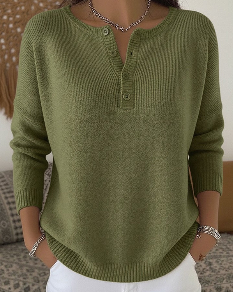 Rachel henley button jumper