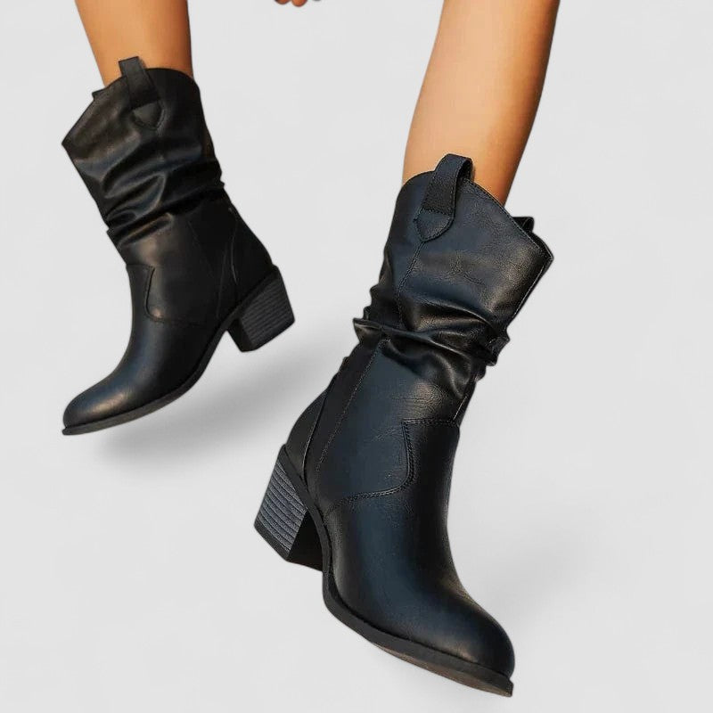 Moira women's slouch heeled boots