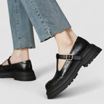 Audrey women's lug-sole t-bar shoes