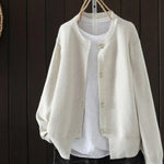 Batwing Sleeve Button Up Knit Cardigan for women, view 9