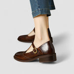 Edith women's perforated t-bar shoes