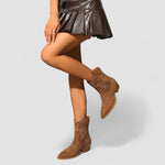 Celia women's embroidered western ankle boots