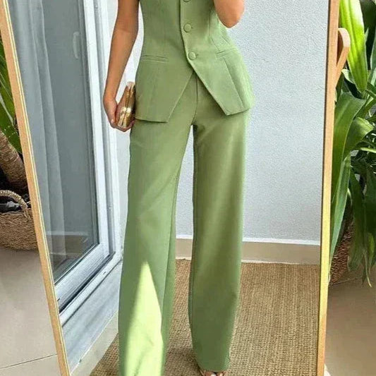 BRIA - Two-Piece Sleeveless Button Set