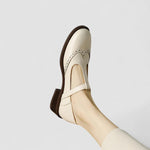 Edith women's perforated t-bar shoes