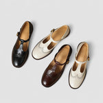 Edith women's perforated t-bar shoes
