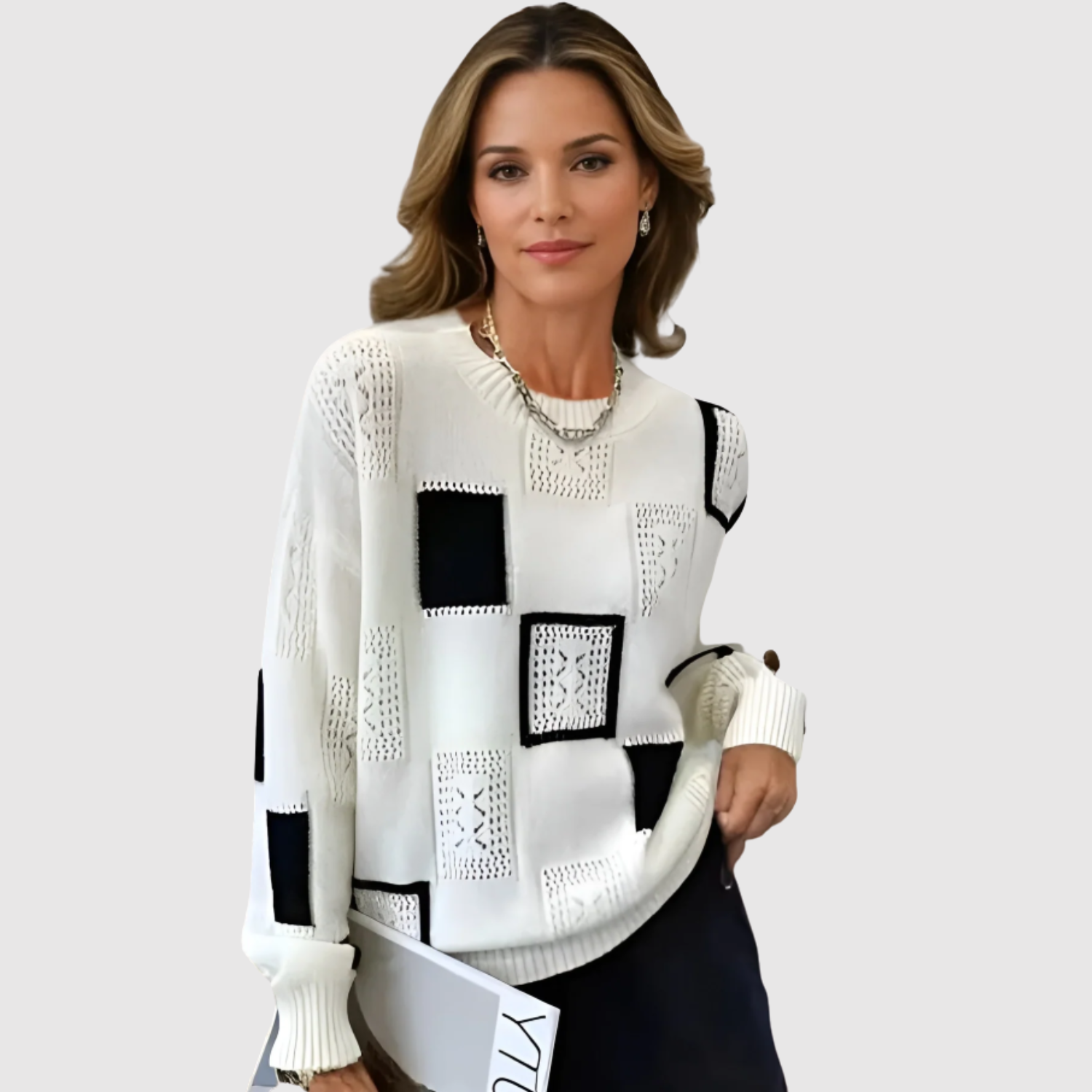 Graphic Contrast Jumper for women, view 2