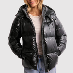 High Shine Puffer Jacket for women, view 2